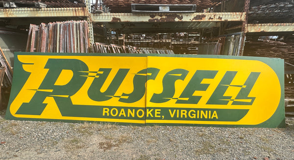 4 Sets of "Russell Roanoke, VA" Freight System Advertising Signs GA20422