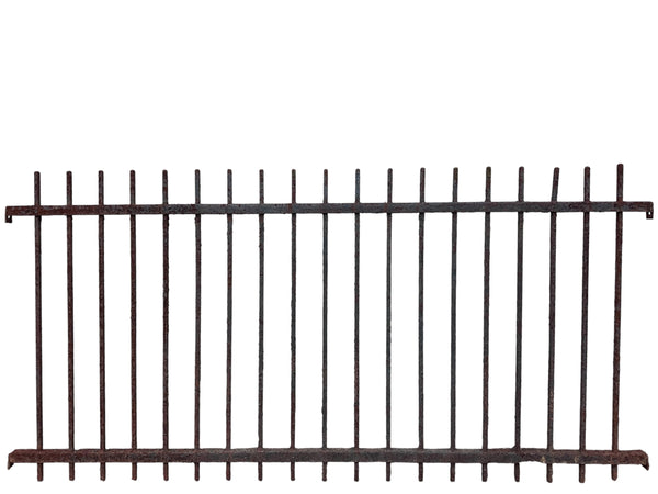 77 Ft of Antique Wrought Iron Picket Fencing GA21061