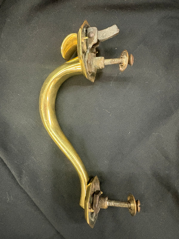 Vintage Solid Brass Door Handle w/ Thumb Latch GA21142