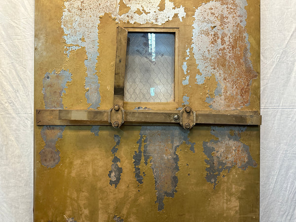 Steel Clad Elevator Doors with Original Otis Wheels & Brass Handles GA20554