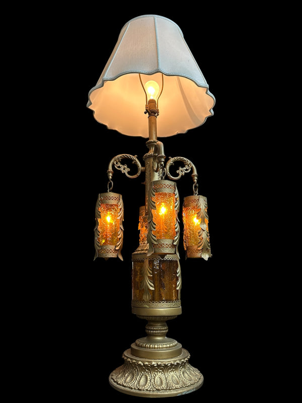 Vintage Hollywood Regency Loevsky & Loevsky 5-Light Table Lamp GA20781