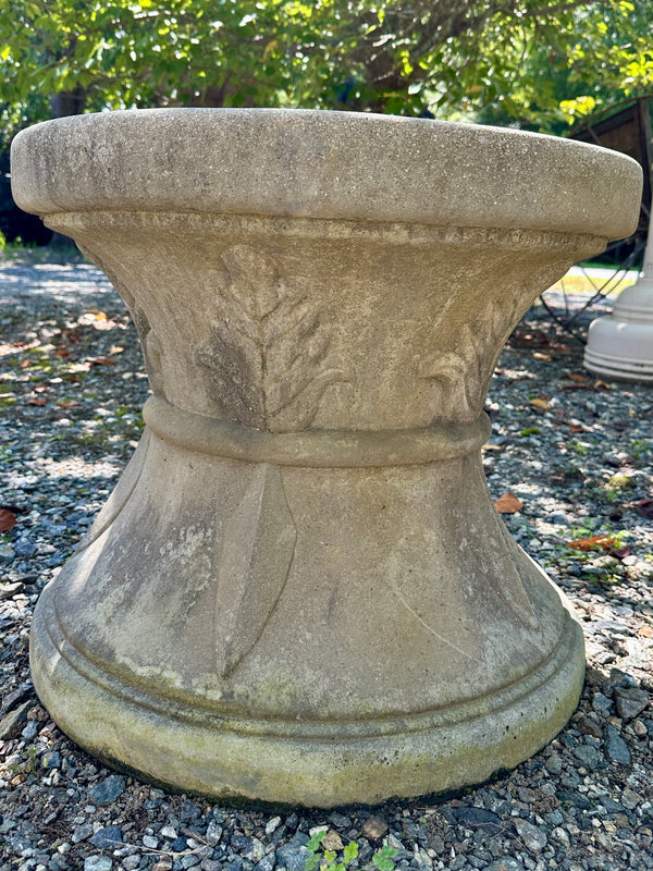 Concrete Fountain Base w/ Acanthus Leaf Design GA20349