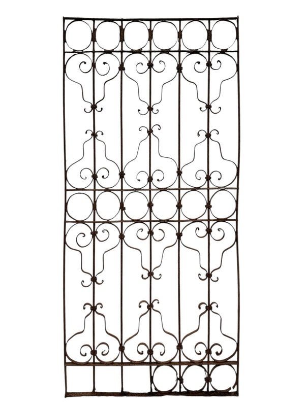 Antique Wrought Iron Gate 38" W x 76" T - GA20740