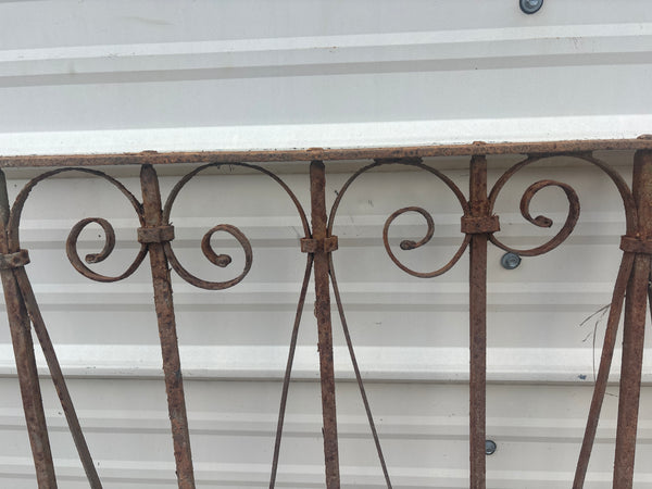 9.5 Feet of Wrought Iron Fence Panels GA21278