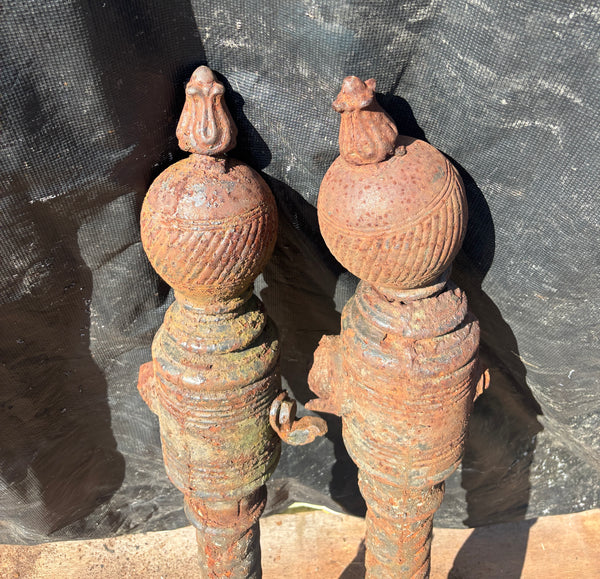Pair of Cast Iron Newel Posts GA21622