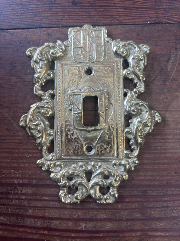 Brass Ornate Switch Plate/Cover GS010980