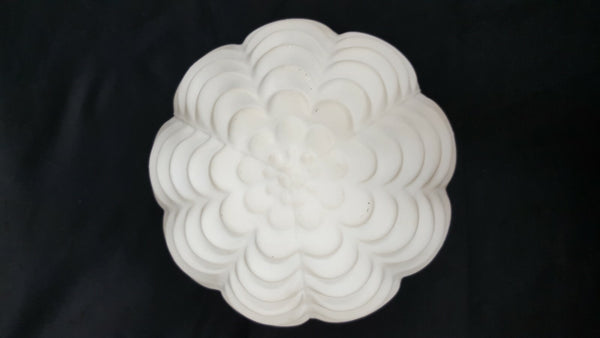 Vintage 6" Round White Glass Drapery Design Lamp Shade Globe GA21119