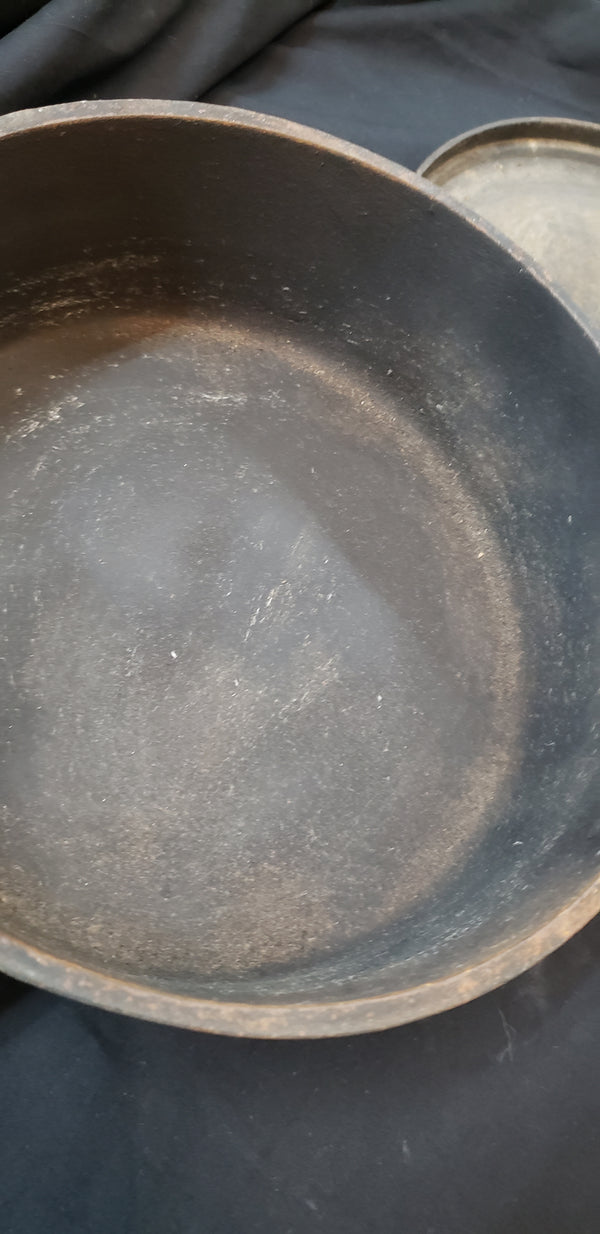 1800's Martin Cast Iron Spider Skillet #10 with Lid GS01078