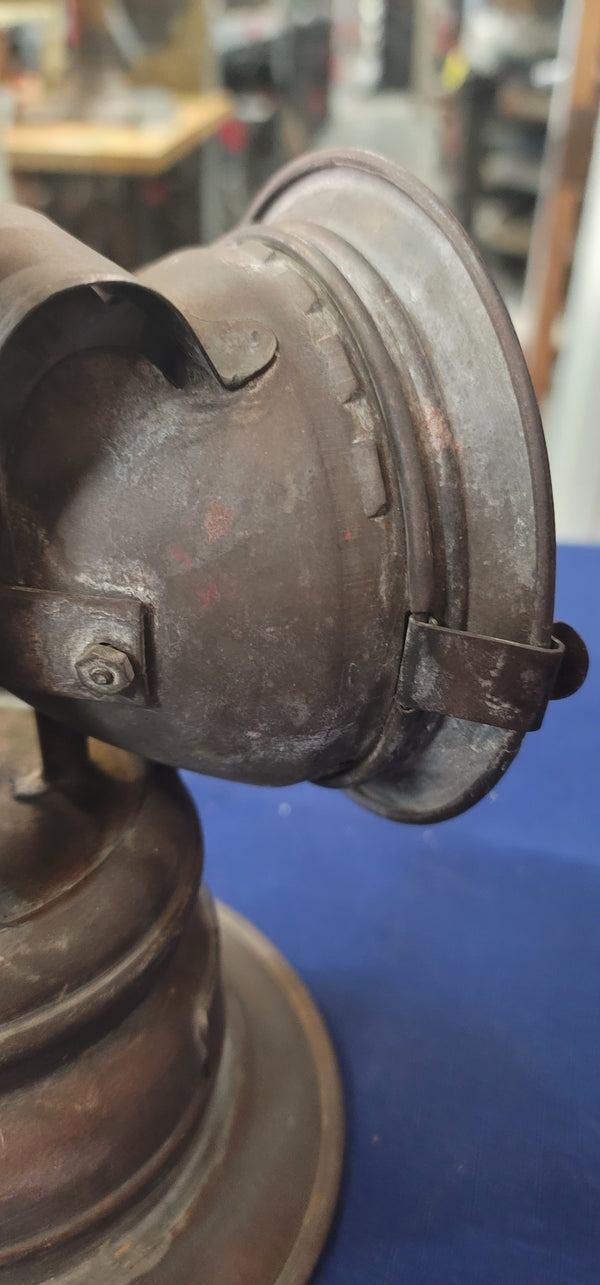 1920s Brass Railroad National Carbide Lantern 11 1/2" x 7 1/2" GS00850