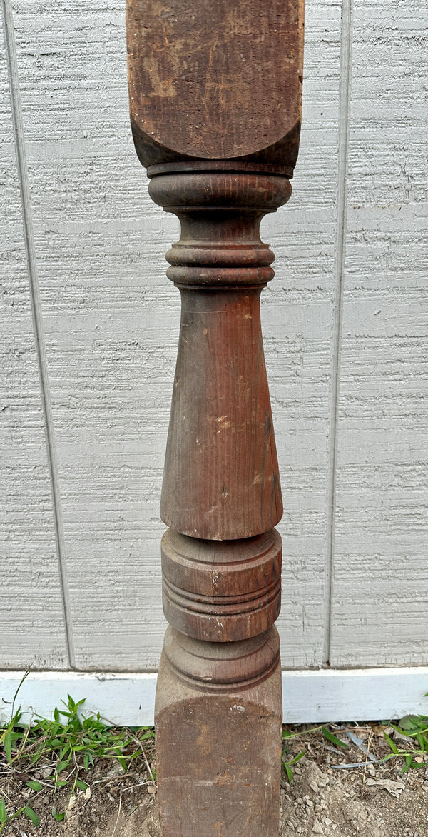 Heart Pine Newel Post w/ Flat Top GA20429
