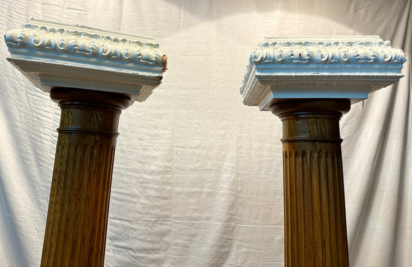 Fluted Oak Corinthian Column Pair GA20448