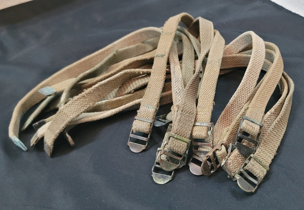 Set Of 10 WWII U.S. Marine M1941 Bed Roll Equipment Straps GS01084