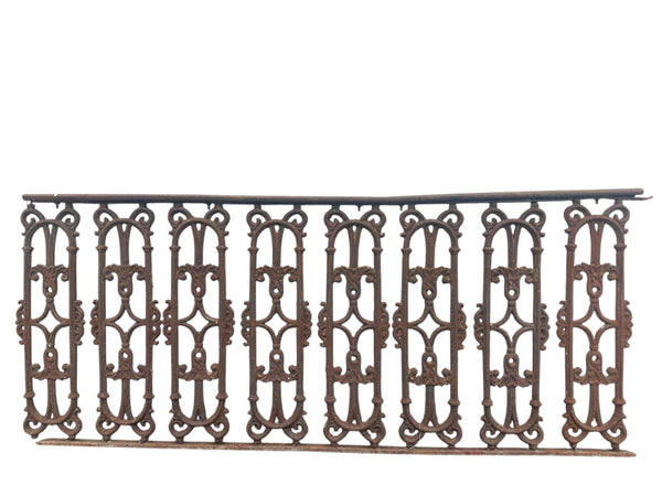 18 Ft of Ornate Antique Iron Garden Fencing GA20878