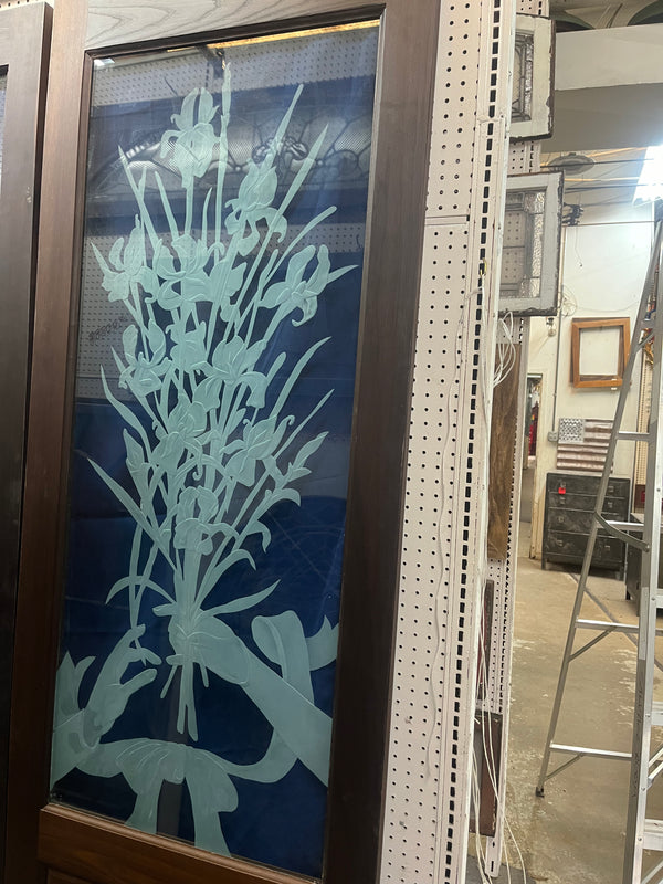 Etched Glass Pantry Doors 31 x 63 GA10340