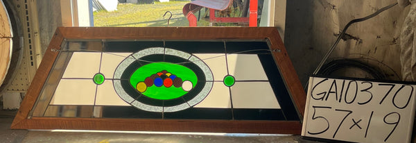 Stained Glass Pool Ball Transom Window GA10370