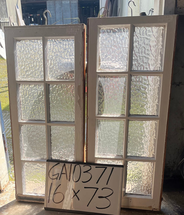 Pair 8-Pane Textured Glass Windows GA10371