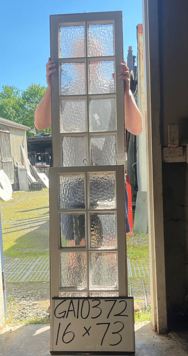 Pair 8-Pane Textured Glass Windows GA10372