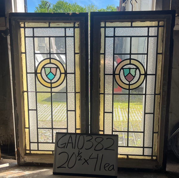 Stained Glass Window Pair GA10382