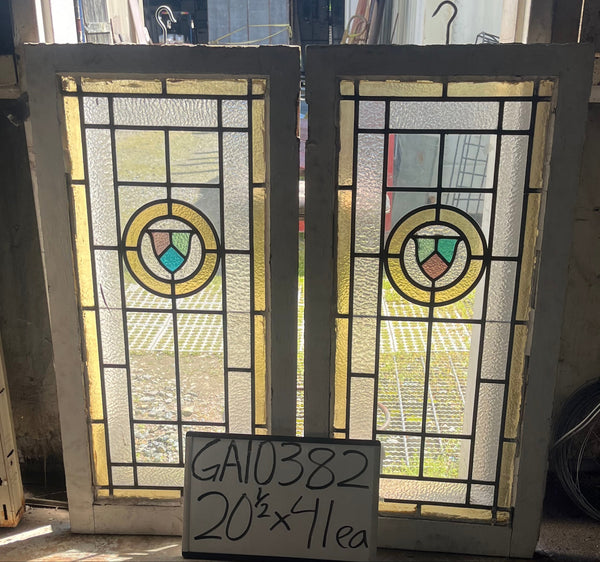Stained Glass Window Pair GA10382