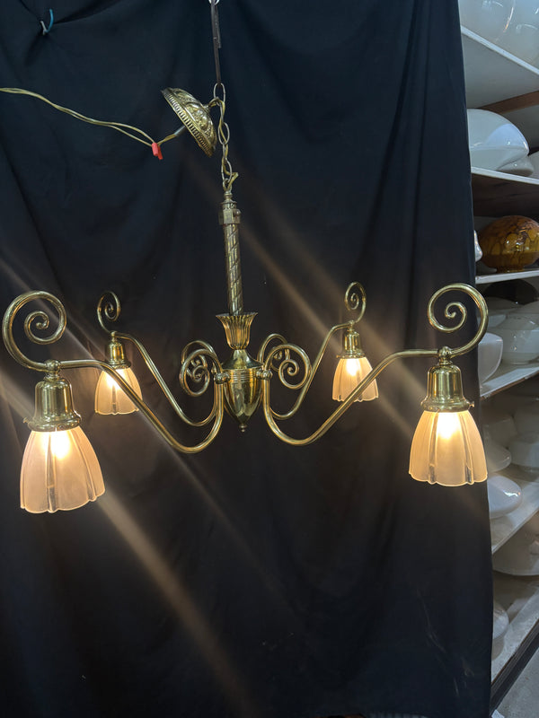 Brass Victorian 4-Light Chandelier GA21167