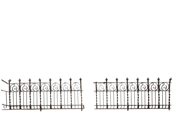 13 Ft of Antique Wrought Iron Garden Fencing GA20874