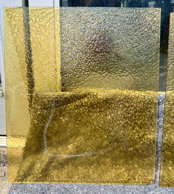 Set of 3 Amber Pebble Glass Panes GA20375