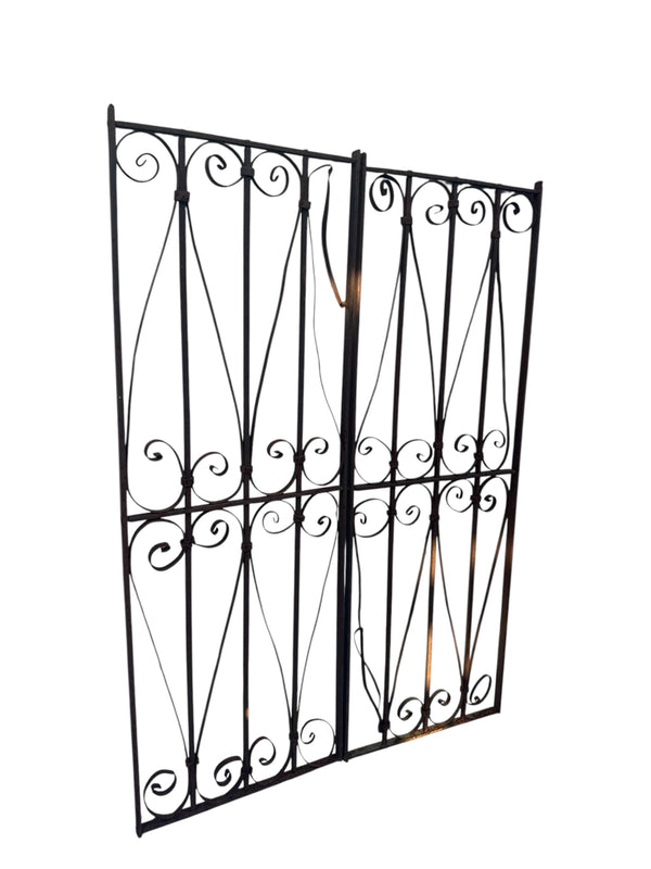 Pair of Antique Wrought Iron 56" Tall Gates GA20640