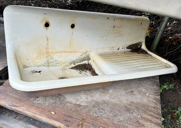 Tall Drain Board Cast Iron Sinks- 2 Available GA20408