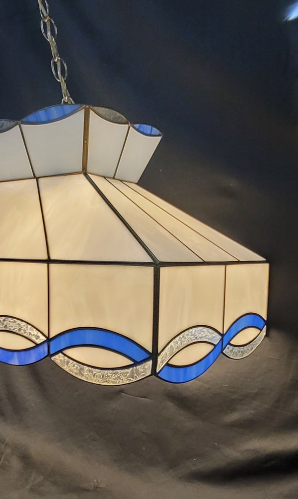 Large Stained Glass Two Light Chandelier 36" x 13" x 12" GS00881