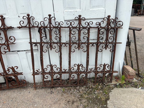 18.5 Feet of Decorative Wrought Iron Fence Panels GA21221