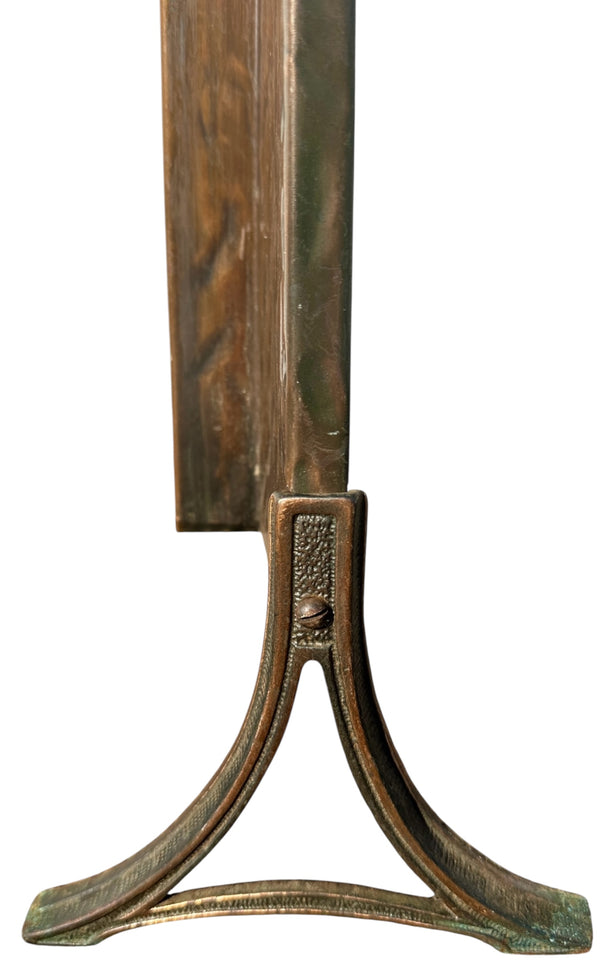 Antique Art Deco 3-Panel Steel Fireplace Screen w/ Lacquered Finish GA20682