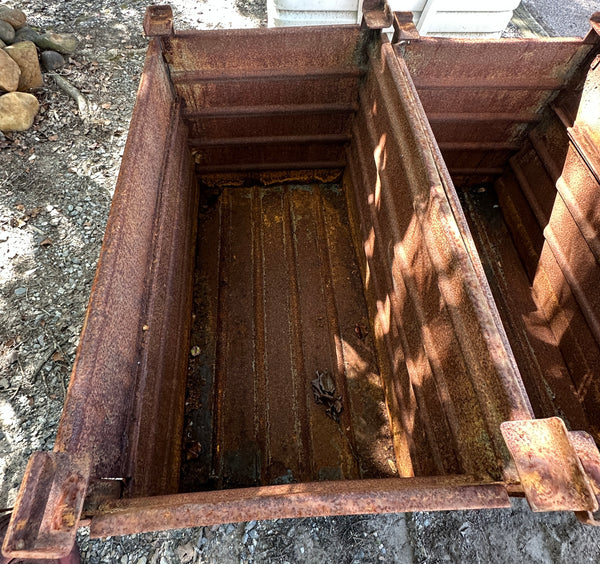 Salvaged Rolling Steel Factory Bins GA20369