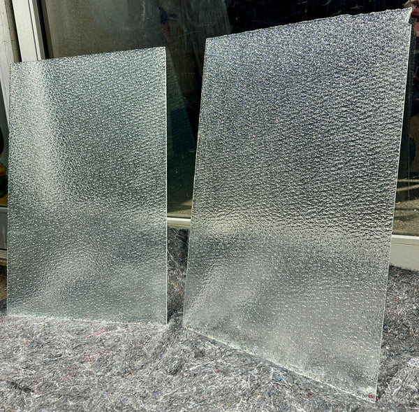 Pair of Clear Pebble Glass Panes GA20376