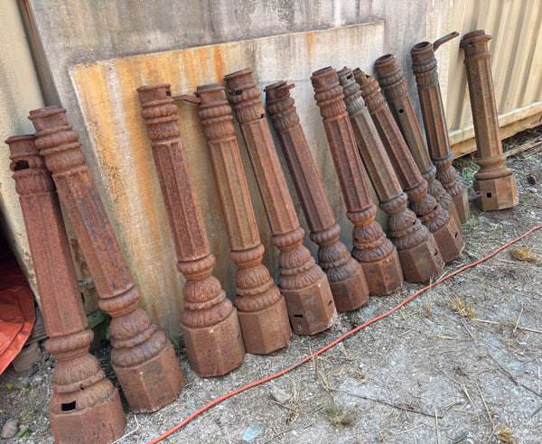 Set of 13 Cast Iron Newel Posts GA21563