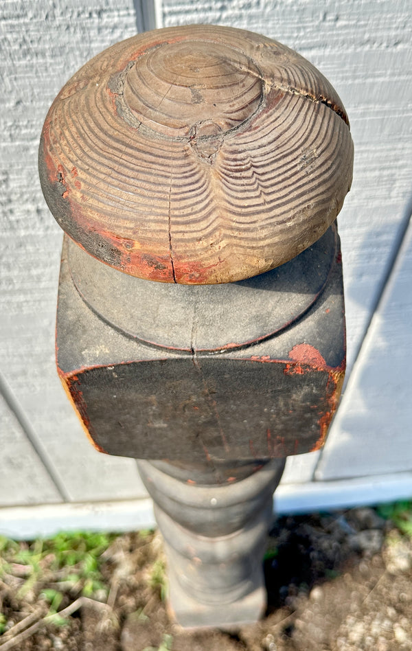 Heart Pine Wood Newel Post w/ Acorn Top GA20415