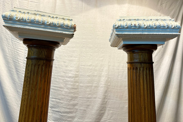 Fluted Oak Corinthian Column Pair GA20448
