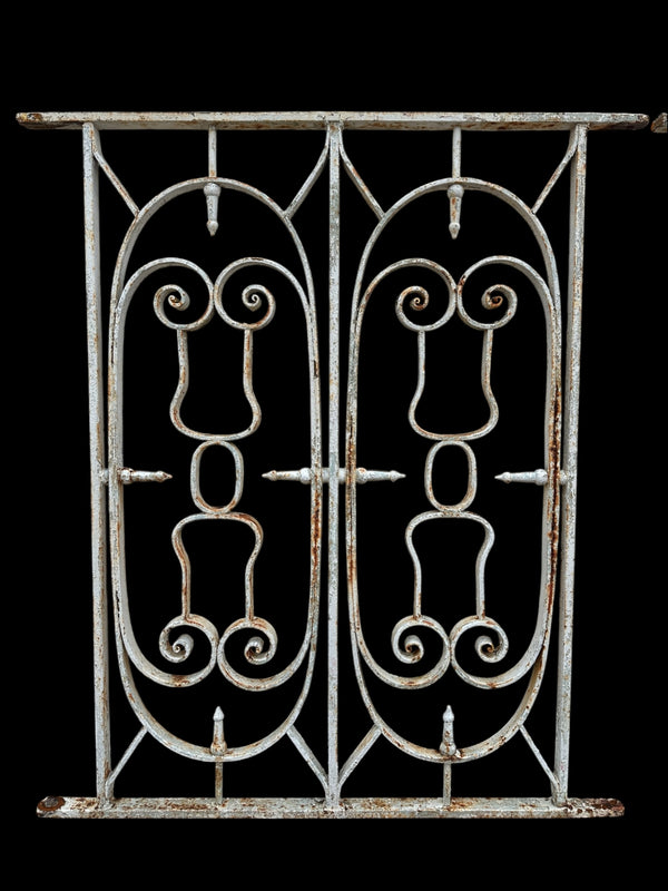 102 Ft of Antique White Garden Gate Fence Panels GA20883