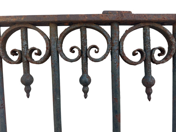 Antique Wrought Iron Victorian Style Garden Gate - 39" W x 39.75" T - GA20972