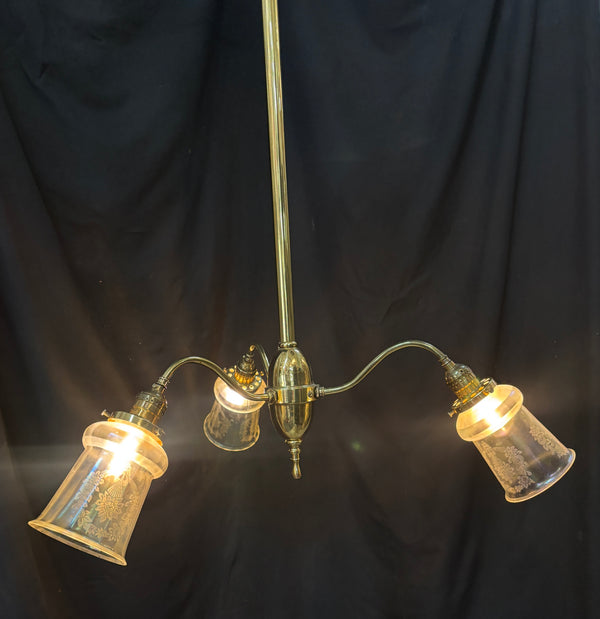 3-Light Brass Chandelier GA21410