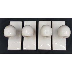 2 Pair of Porcelain Towel Bar Bracket Holder Mounts GA 2