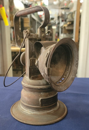 1920s Brass Railroad National Carbide Lantern 11 1/2