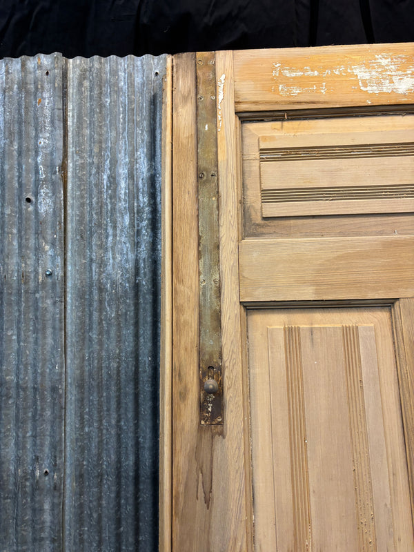 Pair of Heart Pine 7-Panel Doors GA21431