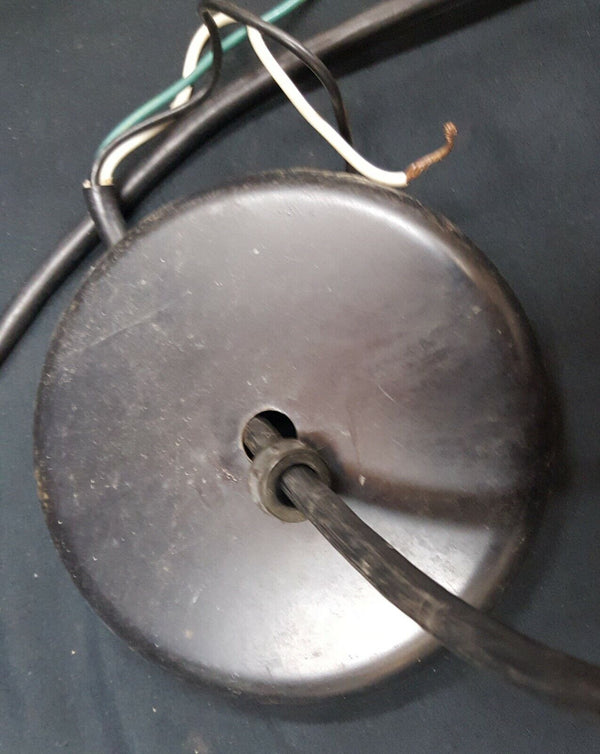 Industrial Gray Galvanized Hard Wired Metal Pan Ceiling Light 14" x 9" GS00753