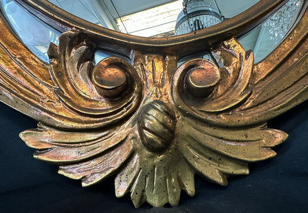 Vintage Regency Gilt Wood Oval Mirror GA20302