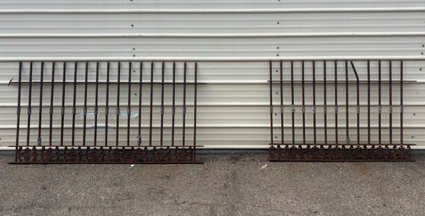 27.5 Feet of Decorative Wrought Iron Picket Fence Panels GA21226