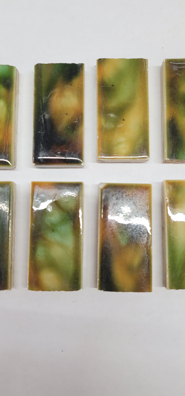 Vintage Lot of 12 Cambridge Ceramic Fireplace Tiles 3" x 1 1/2" x 1/2" GS00675
