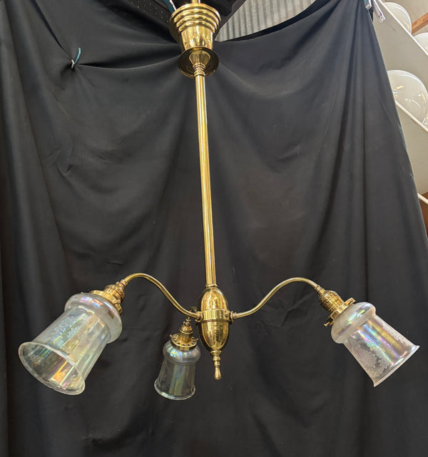 3-Light Brass Chandelier GA21410