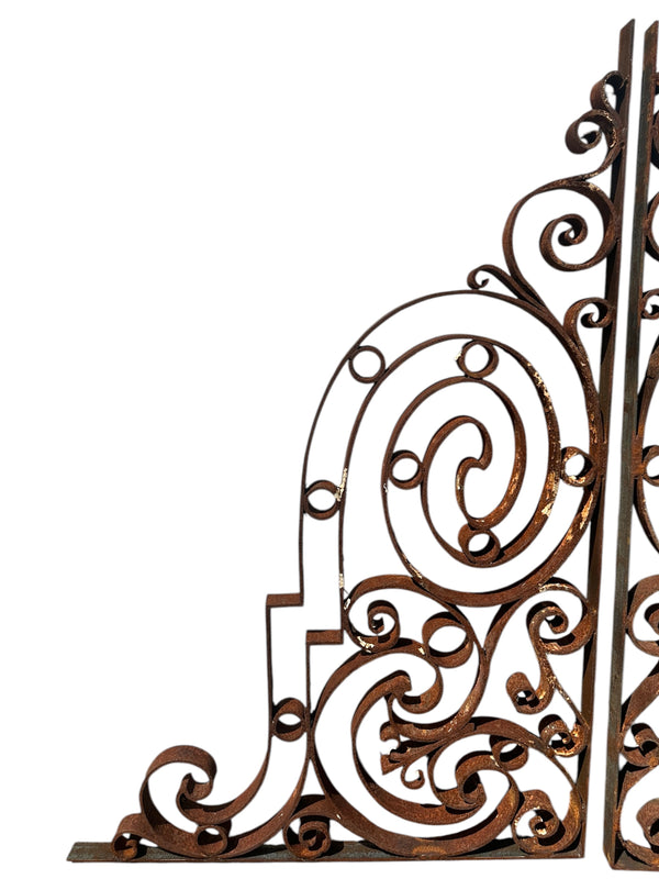 2 Pairs of Antique Iron Balcony Support/ Mezzanine Brackets GA20995