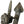 Load image into Gallery viewer, 6 Pairs of Vintage Brass Patina Curtain Rod Brackets by Hi-Lite GA20716
