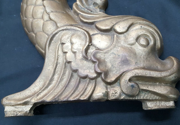 Pair of Solid Heavy Duty Brass Hanging Dolphin Fish